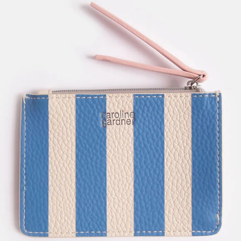 Blue Stripe Short Patch Purse