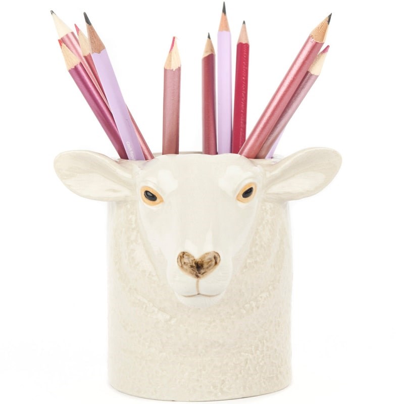 White Faced Suffolk Sheep Pencil Pot