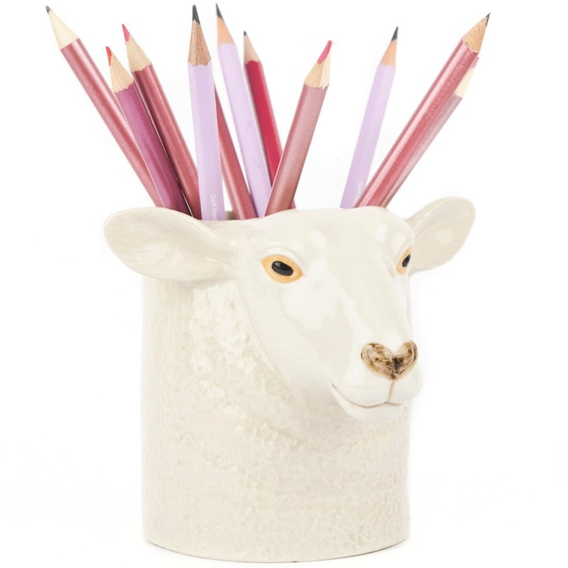White Faced Suffolk Sheep Pencil Pot