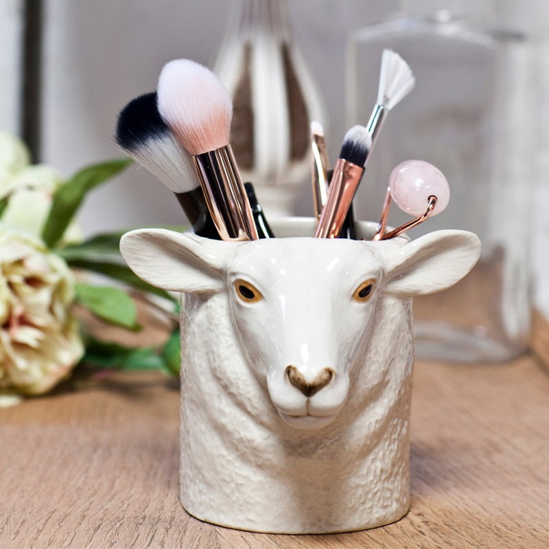 White Faced Suffolk Sheep Pencil Pot