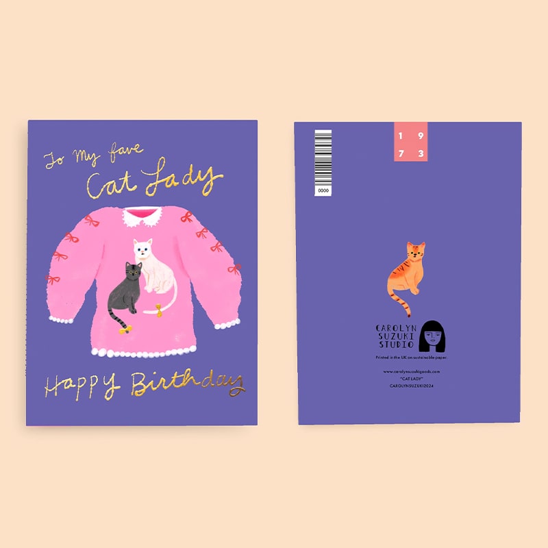 Cat Lady Birthday Card